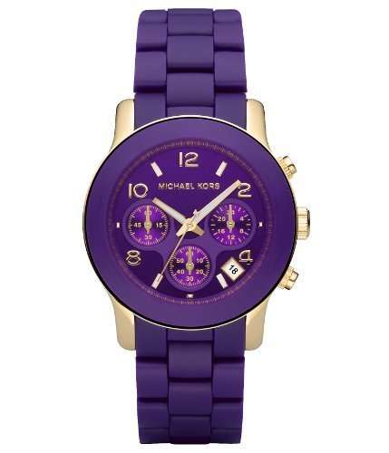 NEW MICHAEL KORS PURPLE/GOLD CHRONO WOMEN WATCH MK5324 * free postage *