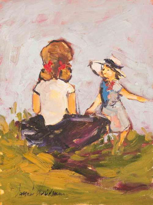 CORNE WEIDEMAN - ( 40 X 30 ) - Girls playing