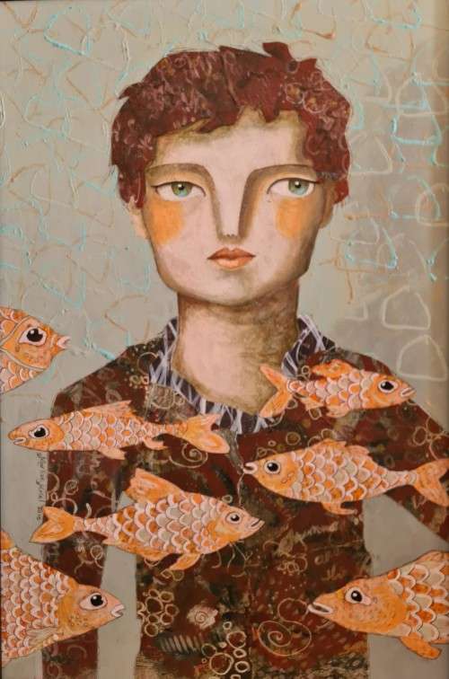 Stunning original artwork - South African artist - Marlize Kriel ( Framed size 78cm x 58cm )