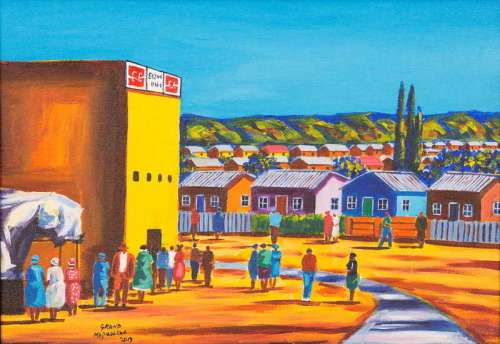 Grand Maghadlela - 0riginal artwork - (Framed size 76cm x 59cm)