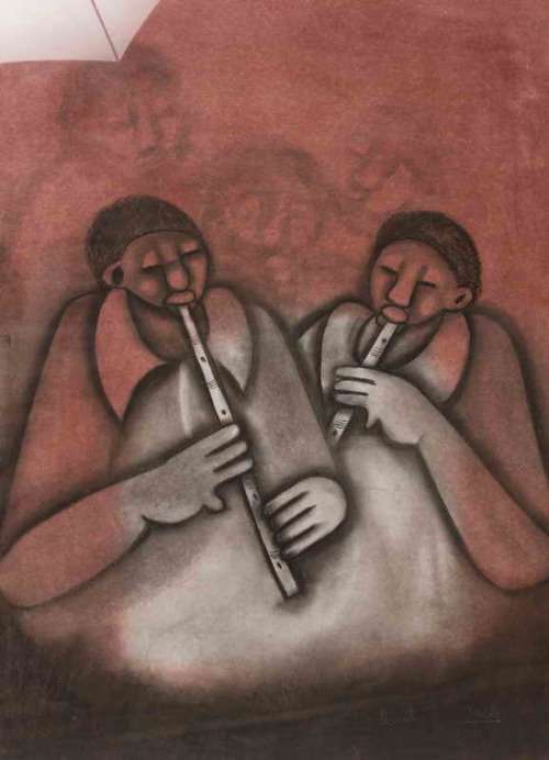 David Mbele - 0riginal artwork (Framed size 81cm x 102cm)