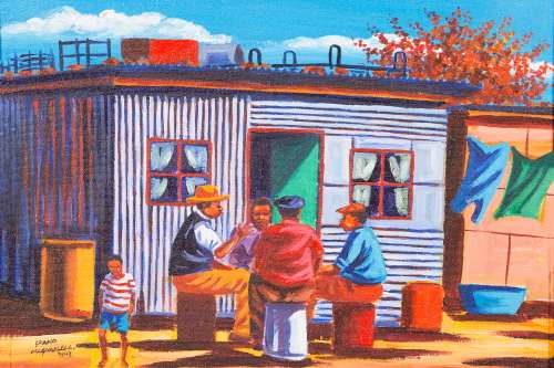 Grand Maghadlela - 0riginal artwork - (Framed size 76cm x 59cm)