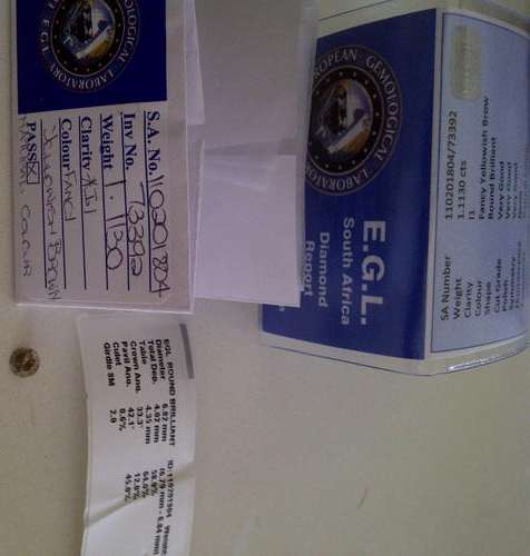 1.1130Cts Brilliant Round Diamond EGL CERTIFIED