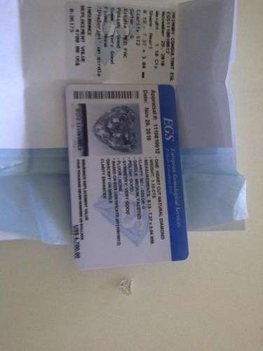 1.10Cts Heart Cut Natural Diamond EGL\EGS CERTIFIED G SI2