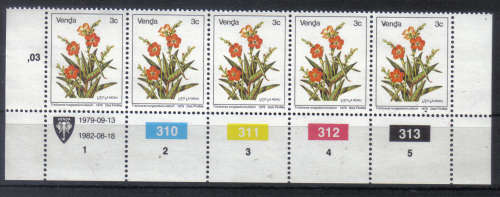 SOUTH AFRICA VENDA SACC#7 CONTROL STRIP  MINT** VARIETY C/V R????.00 LOOK BELOW