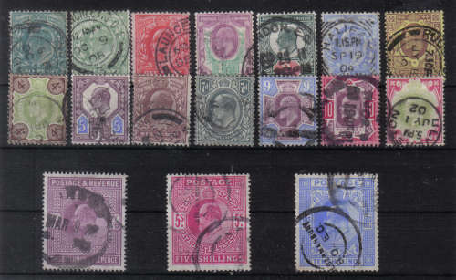 GREAT BRITIAN 1902 ISSUE F.U. SHORT SET EDWARD VII C/V R24,600.00 LOOK SCAN.