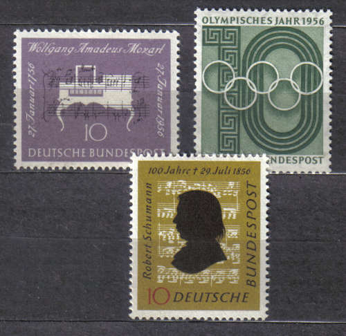 GERMANY BUNDESREPUBLIK 1956 ISSUES FULL SET MINT** & F.U. LOOK BELOW SCANS X2