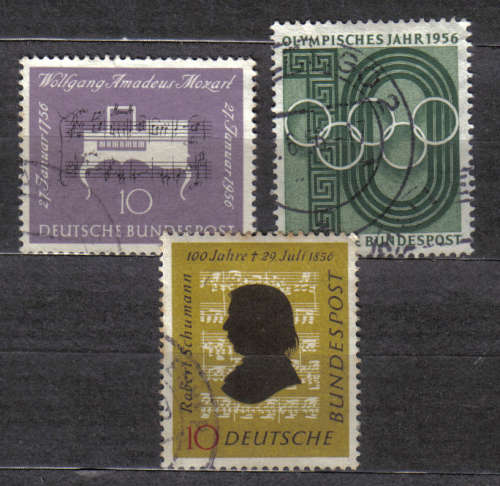 GERMANY BUNDESREPUBLIK 1956 ISSUES FULL SET MINT** & F.U. LOOK BELOW SCANS X2