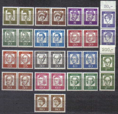 GERMANY BERLIN SUPERB Mi#199/213 FULL SET DIFFICULT IN PAIRS MINT** C/V R510.00  LOOK SCAN