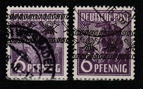 GERMANY ALLIED OCCUPATION AMERICAN/BRITISH ZONE 1948 ISSUE Mi#37I a&b F.U. C/V R180.00 LOOK SCAN