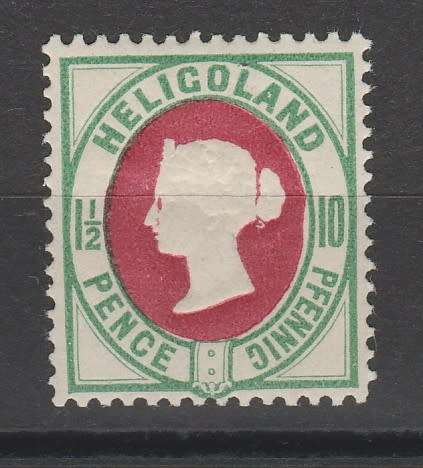 GERMAN CLASSIC STATES HELIGOLAND Mi#14 MINT* VARIETY C/V R??????.00 LOOK BELOW