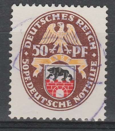 GERMAN REICH 1928 ISSUE Mi#428Y F.U. SHIELD C/V R1,760.00 LOOK SCAN