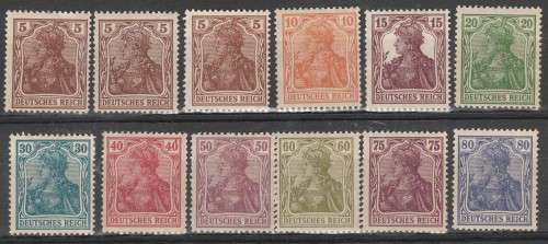 GERMANY REICH 1920 ISSUE MINT* "GERMANIA" WIHT COLOURS LOOK SCANS