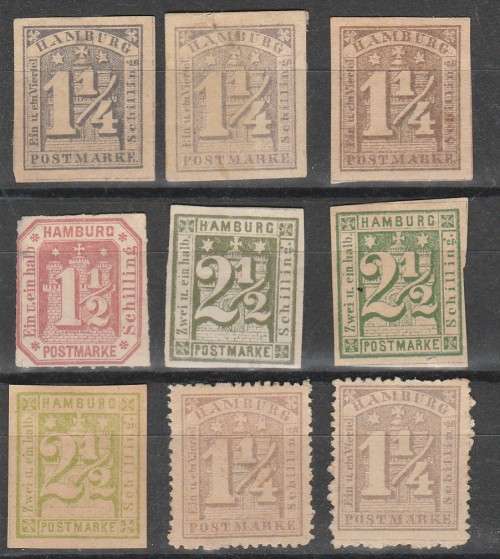 GERMANY CLASSIC STATES HAMBURG ISSUES SELECTION MINT* C/V R?????.00 LOOK SCAN