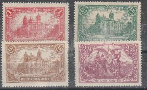 GERMAN REICH 1920 ISSUE Mi#113/15 MINT FULL SET C/V R490.00 LOOK BELOW