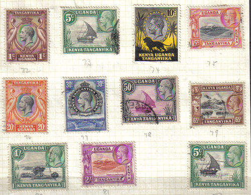 KENYA UGANDA TANGANYIKA GV PART SET F.U. 1c-2s C/V R200.00+++