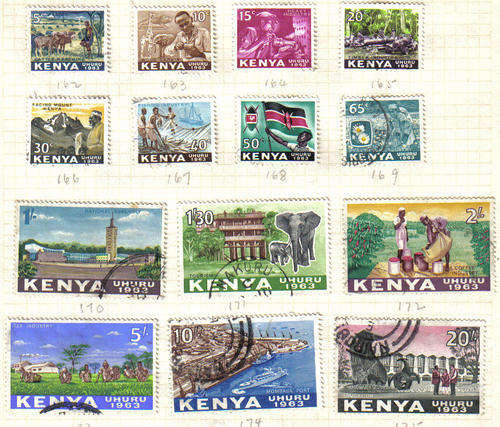 KENYA 1963 ISSUE FULL SET F.U. C/V R180.00