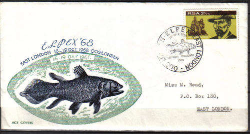 SOUTH AFRICA EAST LONDON PHILATELIC EXHIBITION F.D.C. OFFICIAL CANCEL LOOK BELOW!