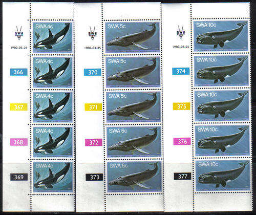 SOUTH WEST AFRICA WHALES CONTROLS MINT & CTO FULL SETS & VARIETIES READ BELOW!!