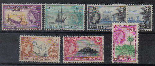 BRITISH SOLOMON ISLANDS SUPER FNE USED FILL THOES GAPS 2 SCANS LOOK BELOW.