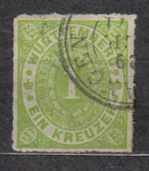 GERMANY CLASSIC STATES WURTTEMBERG 1874 ISSUE F.U. C/V R830.00 LOOK BELOW