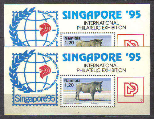 NAMIBIA 1995 ISSUE SACC#138 MINI SHEETS "SINGAPORE" MINT** X2