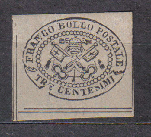 ITALY 1867 CLASSIC ISSUE Mi#13a  MINT* PAPAL STATES C/V R63,300.00 LOOK SCAN.