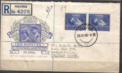 SOUTH AFRICA 1948 ISSUE F.D.C VARIETIES LOOK SCANS x2