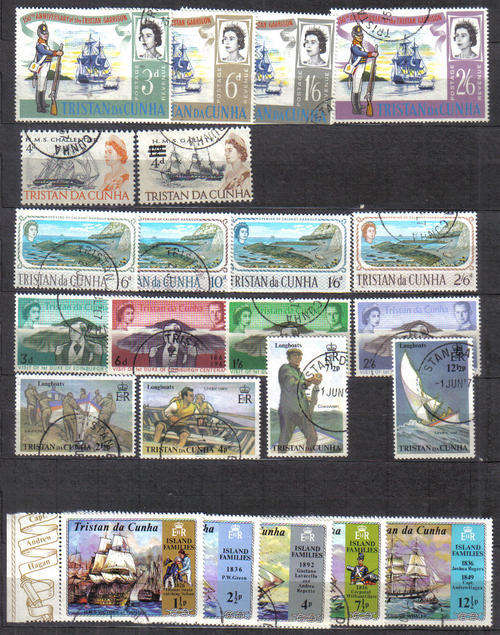 TRISTAN da CUNHA ISSUES FULL SETS F.U. SELECTION LOOK SCAN.