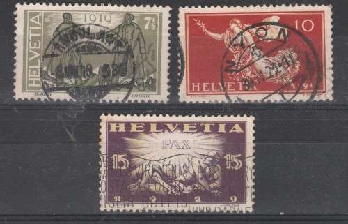 SWITZERLAND 1919 ISSUE Mi#146/48 FUL SET F.U. C/V R300.00 LOOK SCAN.