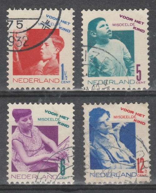 NETHERLANDS 1931 ISSUE MI#245/48 FULL SET F.U. "VOOR HET KIND" C/V R575.00 LOOK SCAN