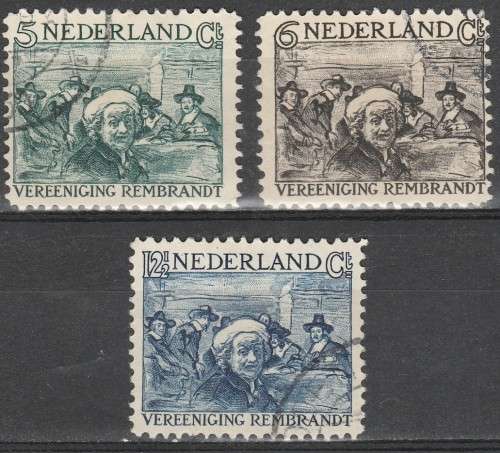 NETHERLANDS 1930 ISSUE MI#233/35 FULL SET REMBRANDT F.U. C/V R525.00 LOOK SCAN