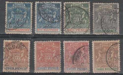 B.S.A.C. 1892 ISSUE  F.U SELECTION WITH COLOURS C/V R1,165.00 LOOK SCAN