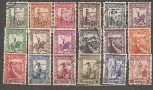 MOZAMBIQUE 1938 ISSUE Mi#297/314 FULL SET F.U. DIFFICULT LOOK SCAN