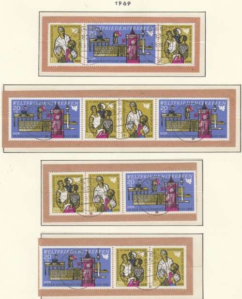 GERMANY D.D.R. 1969 ISSUE Mi#1478/80 COMPLETE SETENANT PAIRS F.U. DIFFICULT C/V R1,780.00 LOOK SCAN