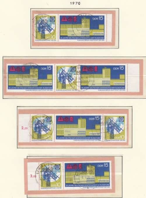 GERMANY D.D.R. 1970 ISSUE Mi#1573/74 COMPLETE SETENANT PAIRS F.U. DIFFICULT C/V R650.00 LOOK SCAN