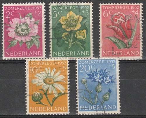 NETHERLAND 1952 ISSUE Mi#588/92 FULL SET F.U. CHARITY FLOWERS C/V R475.00  LOOK SCAN