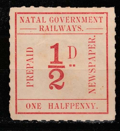 NATAL GOVERNMENT PRE PAID NEWSPAPER STAMP MINT* DIFFICULT LOOK SCAN