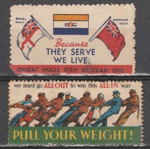 TWO WWII LABELS LOOK SCAN