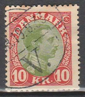 DENMARK 1918 ISSUE Mi#176 F.U. TOP VALUE C/VR1,010.00 LOOK SCAN X 2