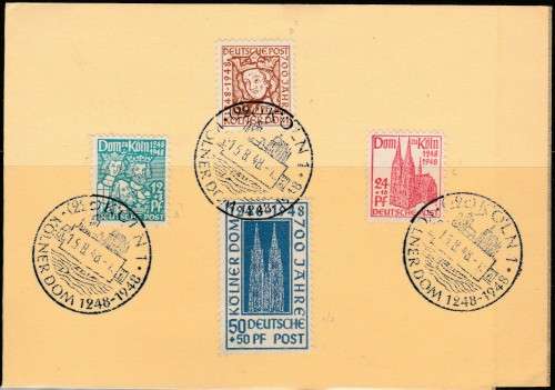 GERMAN ALLIED OCCUPATION 1948 F.D. FOLDER  FULL SET F.U. DIFFICULT C/VR1,200.00 LOOK SCAN X 2