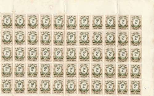 SOUTH AFRICA FULL SHEET 2c REVENUES MINT LOOK SCAN X 2
