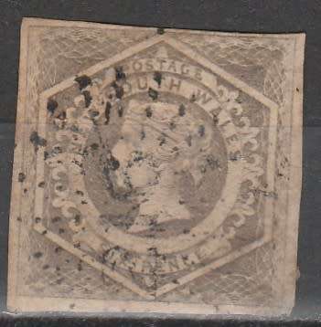 AUSTRALIA NEW SOUTH WALES 1854 ISSUE SG#96? F.U. C/VR690.00 LOOK SCAN X 2