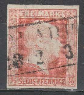 PRUSSIA 1858 ISSUE Mi#12a F.U. C/VR375.00  LOOK SCAN X 2