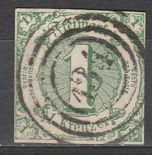 THURN & TAXIS 1852 ISSUE Mi#7b F.U. C/VR550.00 LOOK SCAN X 2