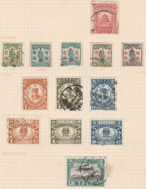 CHINA SELECTION ON ALBUM PAGES TWO F.U. LOOK SCAN X 2