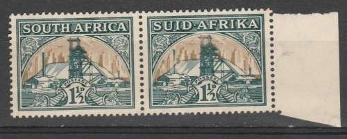 SOUTH AFRICA 1933 ISSUE SACC#57c  VARIETY BROKEN CHIMNEY LOOK SCAN X 3