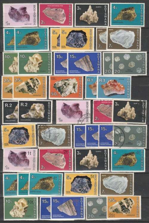 BOTSWANA SELECTION OF MINERALS SOME SETS CLEAN OUT LOOK SCAN