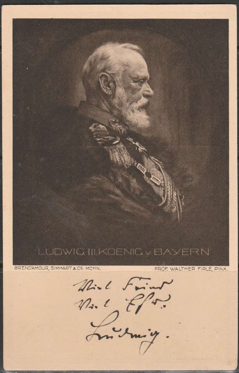 A POST CAED IN AID OF RED CROSS MINT KING LUDWIG OF BAVARIA MINT LOOK SCAN X 2