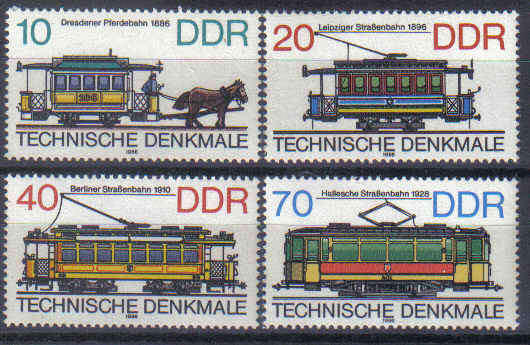 Germany DDR History of the Trams Mint 1986 Issue.